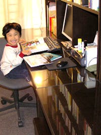 M様 『私の机』天板ガラス