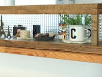 K 様 カウンターのチェッカーガラス