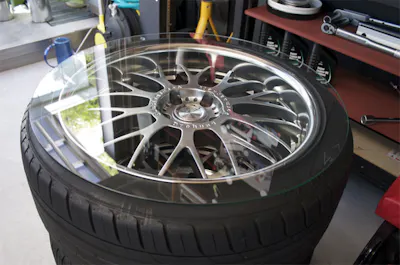 1178 - W 様 タイヤテーブルトップ 製作例 オーダーガラス板.COM