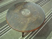 K様 木彫りの丸テーブルの天板