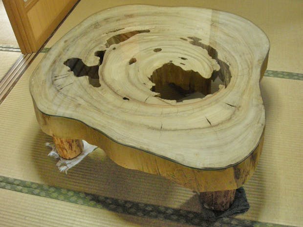 M様 丸太テーブルの天板
