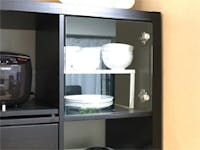 F様 IKEAのKallaxにガラスを取り付け
