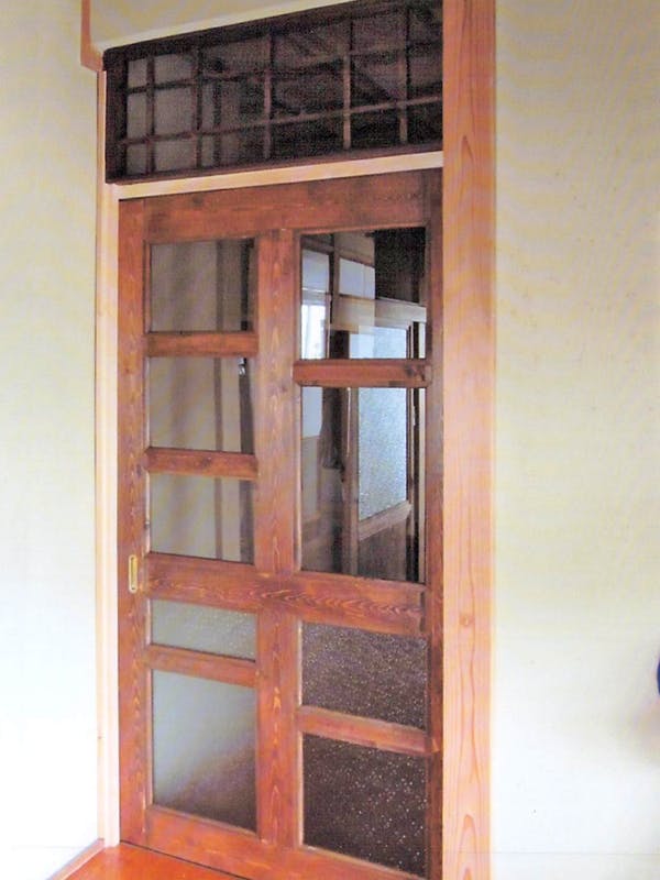 1549 - K.N様 屋内引き戸と格子欄間 製作例 オーダーガラス板.COM
