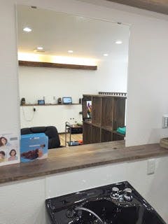 美容室の鏡としてガラスミラーを設置した事例 鏡の販売 Com